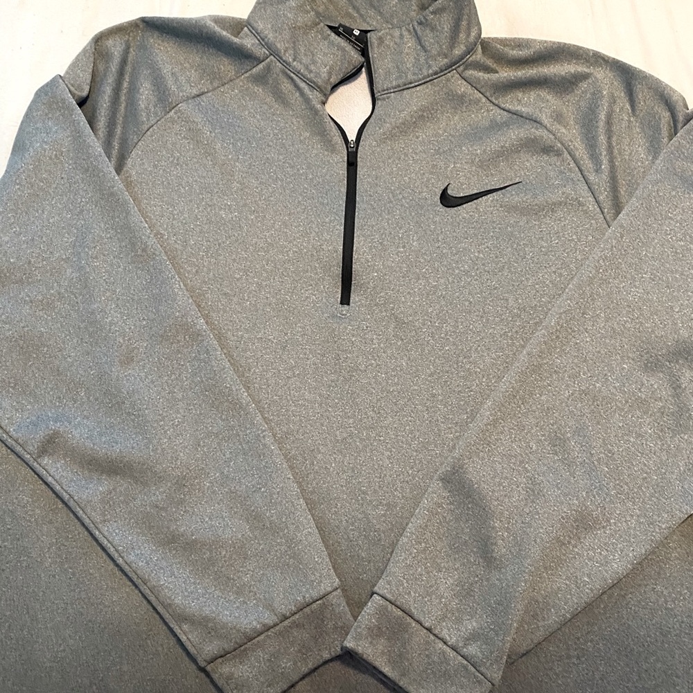 Nike Gray Quarter-zip Pullover Sweatshirt